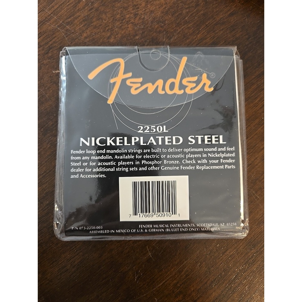 Fender Mandolin Guitar Strings Nickelplated Steel 2250L Light - Picture 2 of 2
